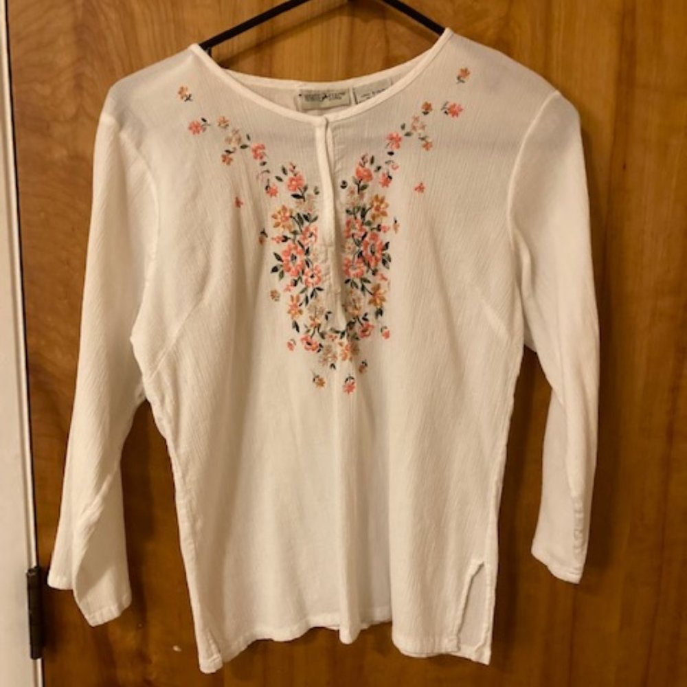 White Embroidered Blouse (3 for $12)